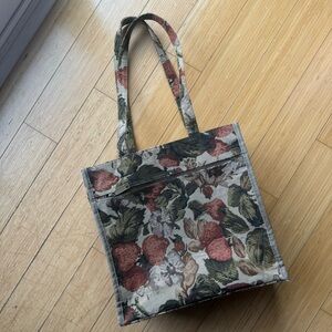 Vintage Fruit & Floral Tapestry Tote Bag